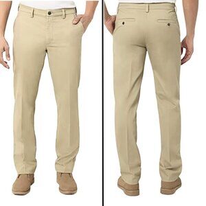 St John's Bay Men's 36x32 NWT Classic Fit Flat Front Stretch Easy Care Khakis